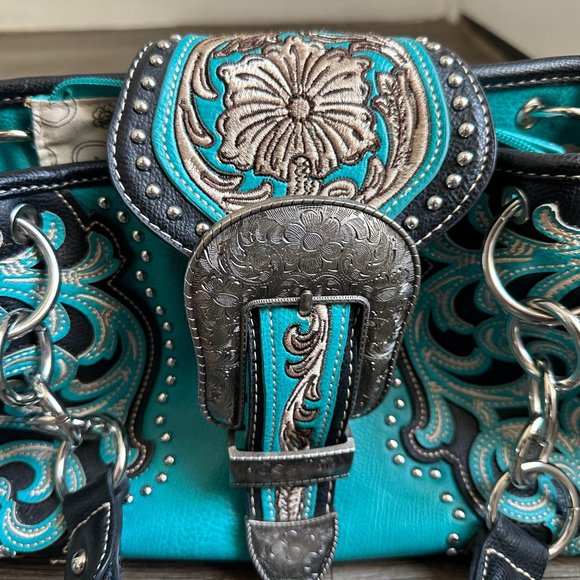 Montana West Buckle Collection Concealed Carry Satchel  - Picture 2 of 6